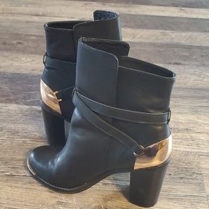 Zigi Girl Ambra black leather upper boots ankle